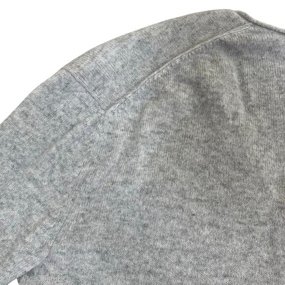 NakedCashmere Sz S Rolled V-neck Relaxed Sweater Heather Gray 100% Cashmere - Picture 15 of 16